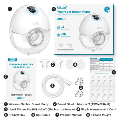 MAMIJOY Wearable Electric Breast Pump – Lightweight Hands-Free Milk Collector with LED Display