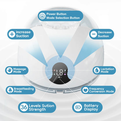 MAMIJOY Wearable Electric Breast Pump – Lightweight Hands-Free Milk Collector with LED Display