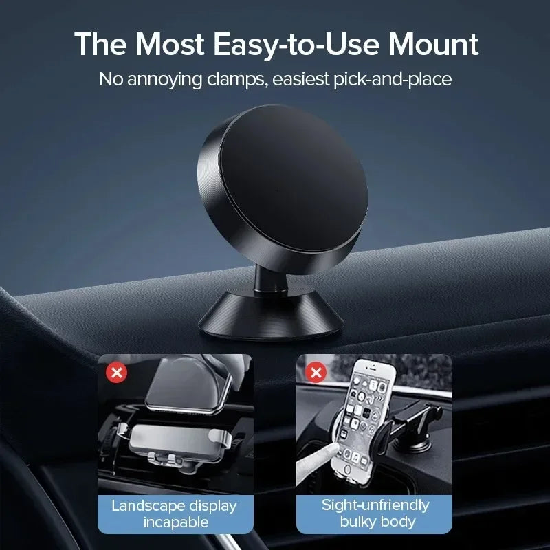 MagnaDrive Magnetic Car Phone Holder – Universal Dashboard & Wall Mount, Strong Magnet Phone Stand for iPhone, Samsung, Xiaomi & Huawei
