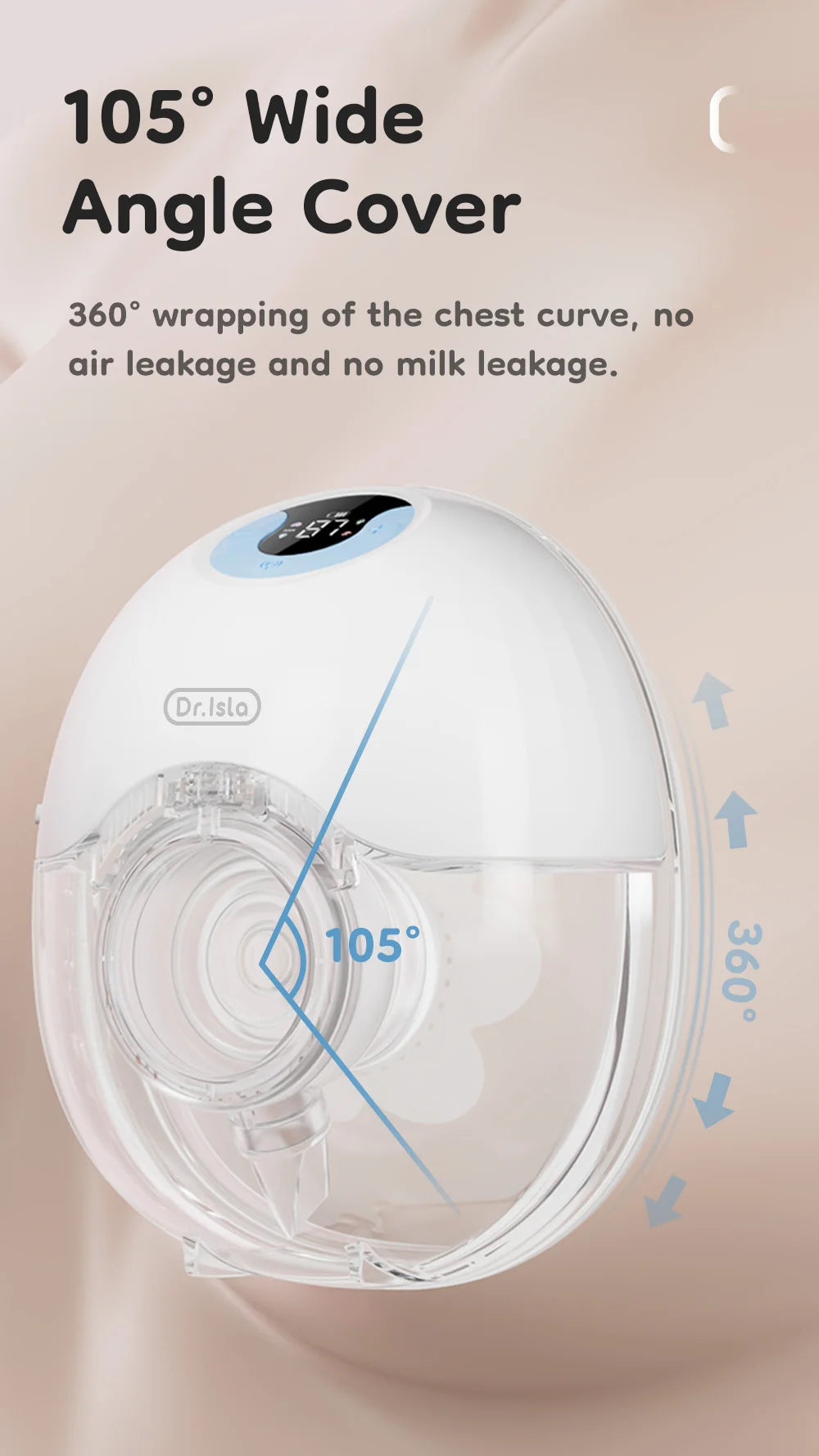 MAMIJOY Wearable Electric Breast Pump – Lightweight Hands-Free Milk Collector with LED Display