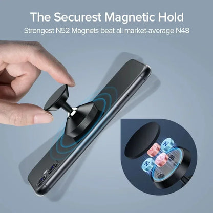 MagnaDrive Magnetic Car Phone Holder – Universal Dashboard & Wall Mount, Strong Magnet Phone Stand for iPhone, Samsung, Xiaomi & Huawei