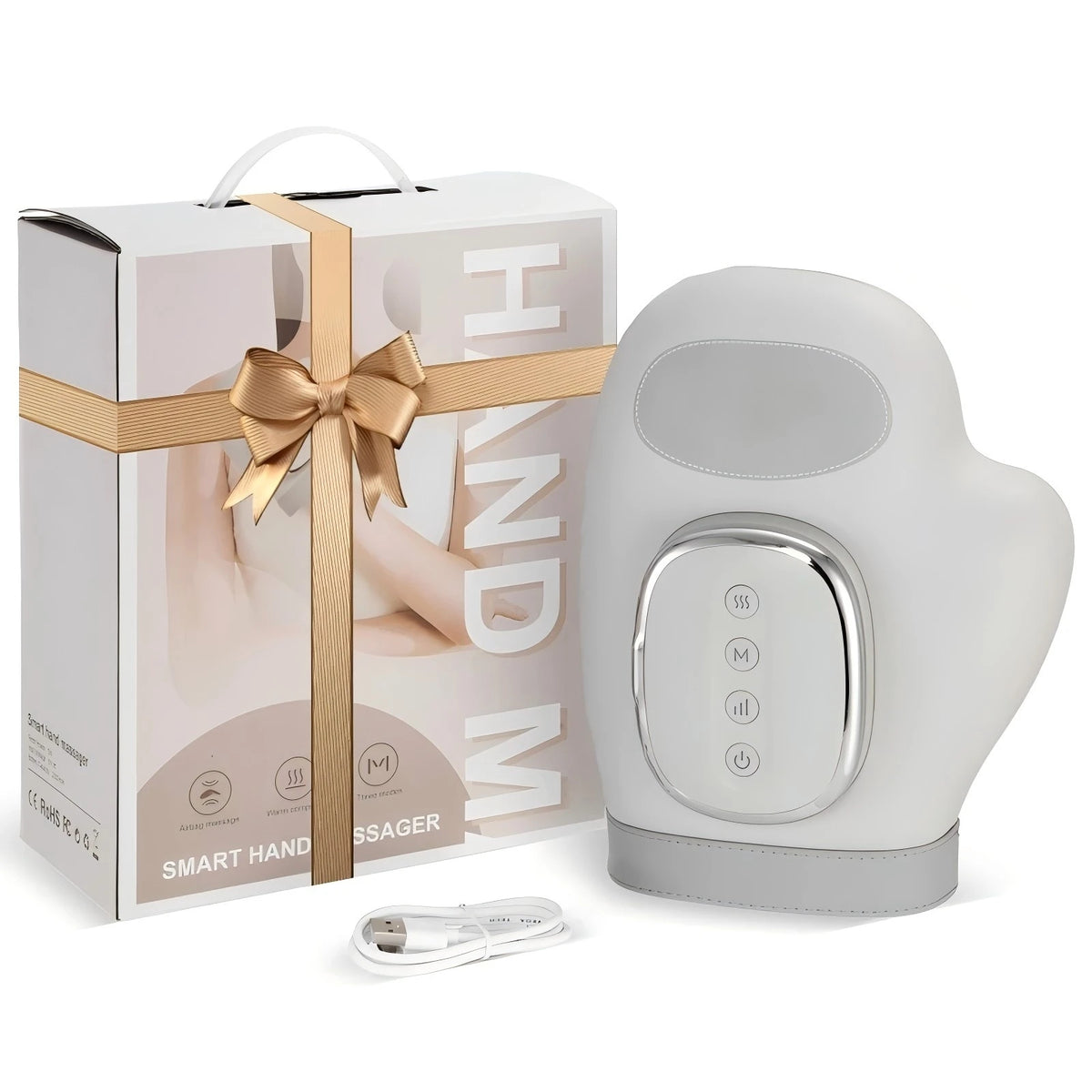 HandSoothe Pro – Rechargeable Hand Massager with Air Compression & Heat for Arthritis, Typing Fatigue & Daily Relief