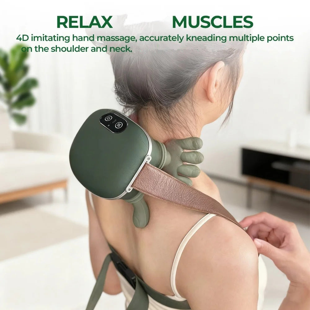 PulseRelief™ – Heated 4D Finger-Pressure Neck & Shoulder Massager