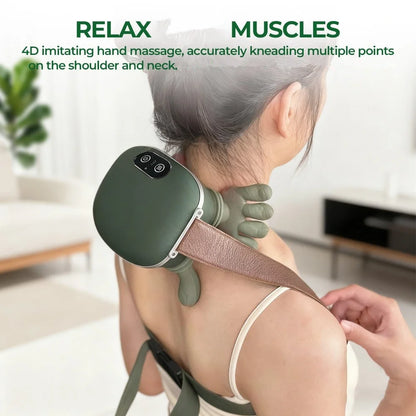 PulseRelief™ – Heated 4D Finger-Pressure Neck & Shoulder Massager
