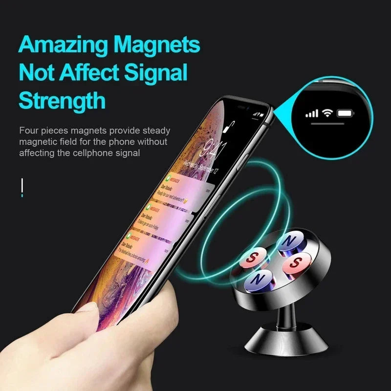 MagnaDrive Magnetic Car Phone Holder – Universal Dashboard & Wall Mount, Strong Magnet Phone Stand for iPhone, Samsung, Xiaomi & Huawei