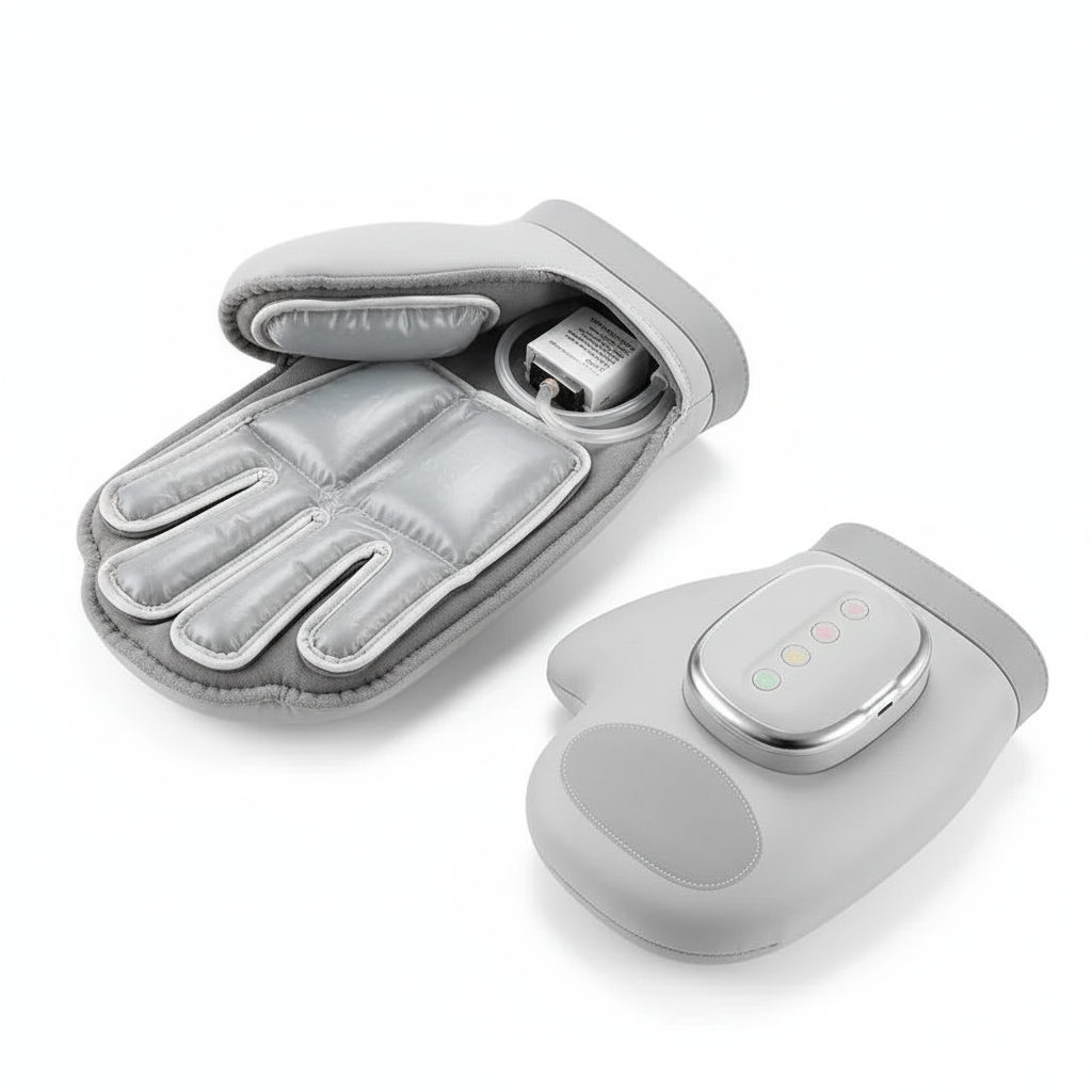 HandSoothe Pro – Rechargeable Hand Massager with Air Compression & Heat for Arthritis, Typing Fatigue & Daily Relief