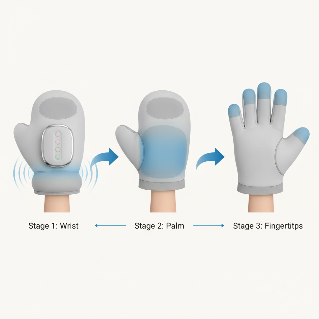 HandSoothe Pro – Rechargeable Hand Massager with Air Compression & Heat for Arthritis, Typing Fatigue & Daily Relief